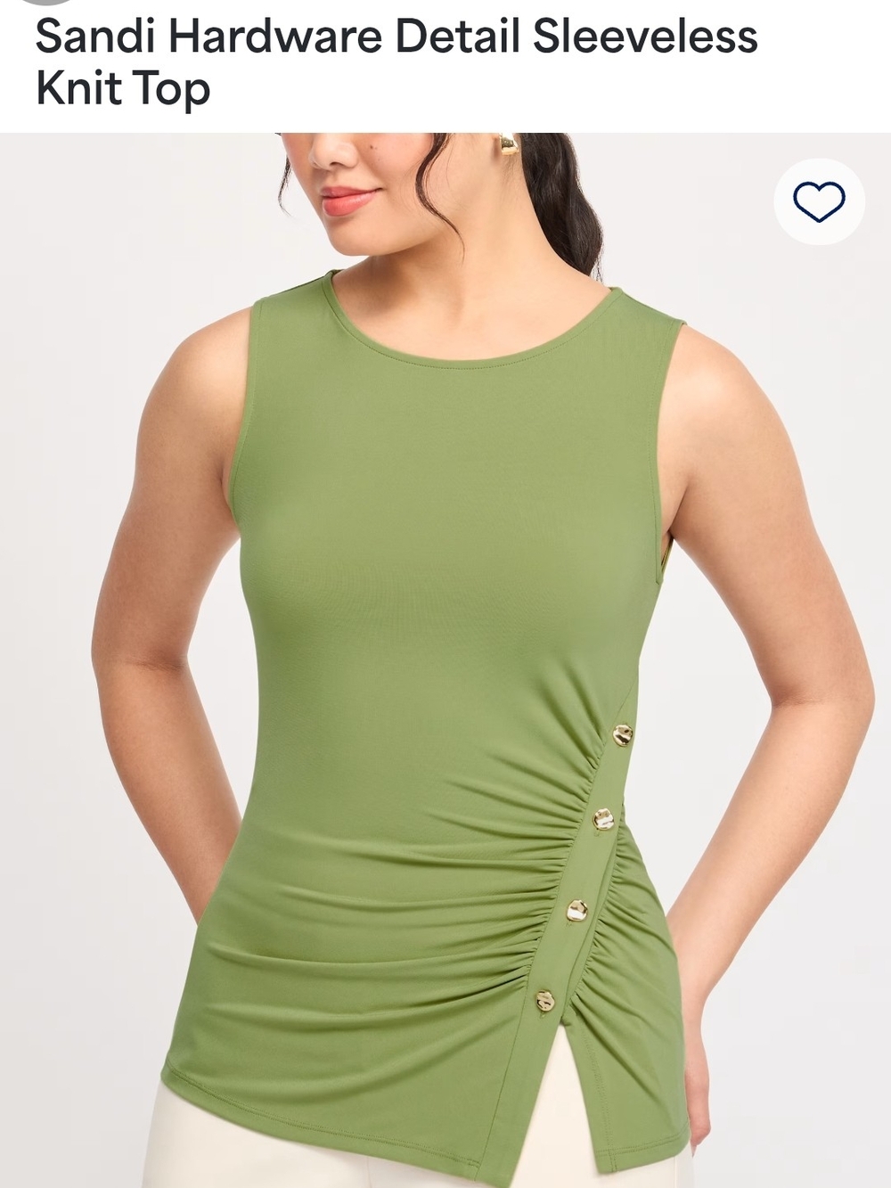 Sandi Hardware Detail Sleeveless Knit Top